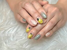 ミモザアートネイル