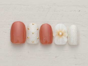 ノーネイル 川越(NO NAIL KAWAGOE)/ぷっくりフラワー￥4990