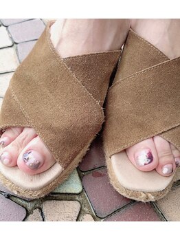 ネイルサロン リスタ(Rista)/ニュアンス フット 秋