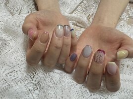 カラフルフレンチネイル