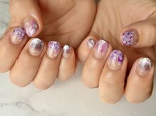 ネイルサロン ドゥ(Nail Salon Doux)/【ラテリア】紫陽花ネイル