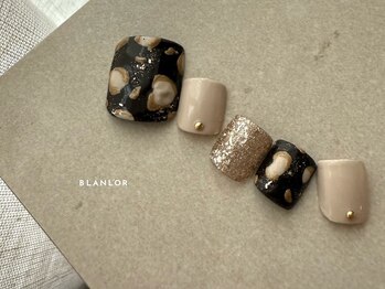 ブランロール 中目黒店(Blanl'or)/ブラウンレオパードフットネイル