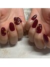 Burgundy nail☆