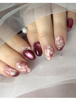 レジュー 橋本 姪浜(REJUU)/秋の上品フラワーネイル