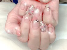 ハッピービューティー(Happy Beauty)/春ネイル☆小花フレンチ