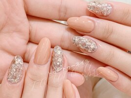 ベージュxホログラム