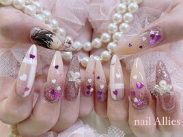 チェック 痛ネイル