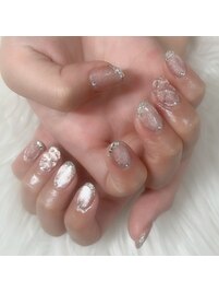 シルバーラメフレンチ