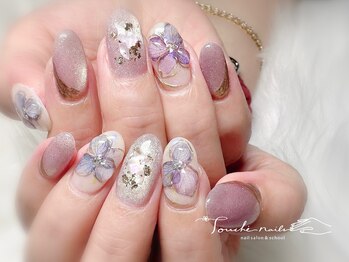 トゥーシェネイルズ 上中野店(Touche’nails)/フラワーネイル