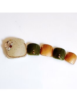 秋のフットネイル