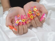 nailsalon amore 心斎橋店【長さだし/持ち込み/スカルプ/フィルイン/定額】/夏キティネイル18150円