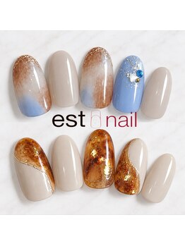 エストラッシュアンドネイル 銀座店(est lash&nail)の写真/お仕事柄爪を長く出来ない方/丸爪/短い爪でも楽しめる可愛いデザインを豊富にご用意☆パラジェル変更無料！