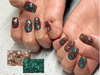 ヌル ネイル 堀江(NURU NAIL HORIE)/ニュアンスネイルスパンコール☆