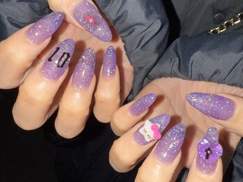 ディエム(diem.)/パープルラメネイル