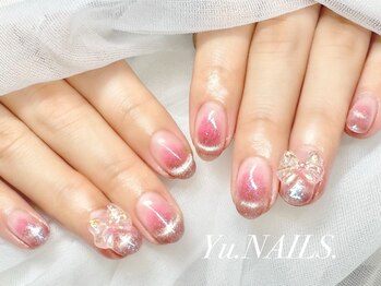ユーネイルズ 恵比寿(Yu.NAILS.)の写真/パーツ多数！マグネットフレンチ×チークが人気*90分やり放題（初回）¥9000/120分¥10500/フルアート¥12900