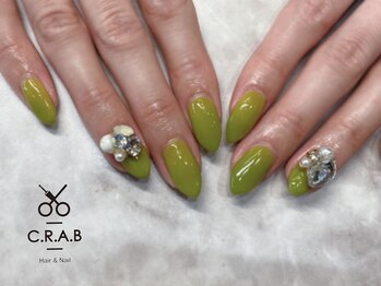 ワンカラー×ジュエリーパーツ