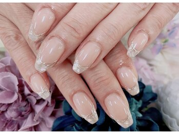 ディーネイル 天王寺(D-nail)/【小山】ミラーフレンチ&シェル