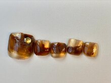 アイネイルズ 梅田店(I nails)/フットべっ甲ゴールド