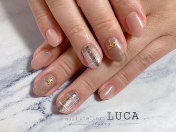 ネイルアトリエルカ(nail atelier LUCA)/W-408 マグネットチェックネイル
