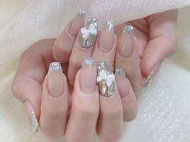 春トレンド韓国風ガラスフレンチ