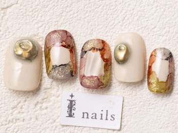 アイネイルズ 渋谷店(I nails)/囲みインクぷっくり