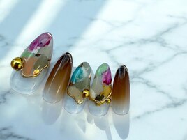 ニュアンスアート春ポップネイル