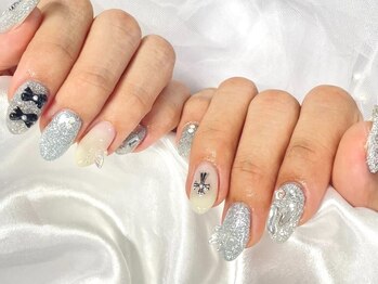 ネイルネージュ 錦糸町(Nail Neige)/持ち込み90(ワンホン/リボン)