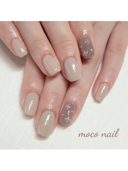 モコネイル(moco nail)/☆ワンカラー2本アート☆