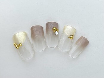 ヴィエント ネイル アイラッシュ サロン(Viento Nail Eyelash Salon)/控えめミラーフレンチ初回¥6800