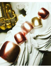 ミラーネイルでフット