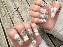 イル 神戸店/リボン×パーツネイル