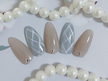 キラキラネイル 川口 南鳩ヶ谷店/マグネットチェック柄