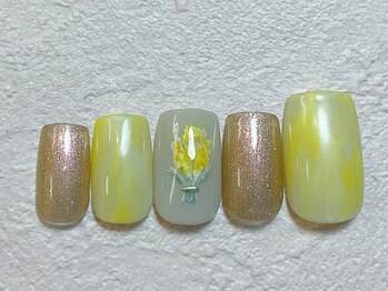 ネイルビート(NAIL BEAT)/ミモザネイル　ニュアンス