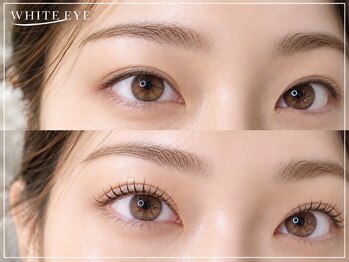 ホワイトアイ 青森(WHITE EYE)の写真/【次世代まつ毛パーマ《ラッシュリフト》×美眉アイブロウスタイリング】目元に合わせたデザインで印象UP♪