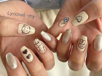 リリックネイル 本八幡店(LyricNail)/ゆるかわ落書きネイル