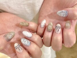 涼しげネイル