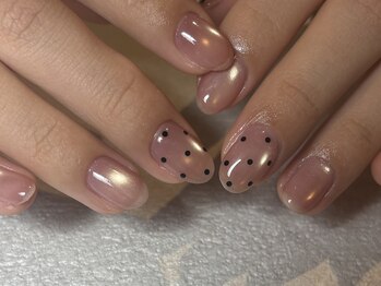 pink gold magnet × ドット