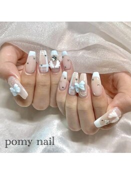 ポミーネイル 渋谷店(Pomy nail)/水色ネイル