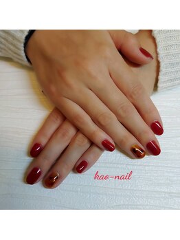 カオ ネイル(kao nail)/ワンカラー+べっ甲ネイル 5900円