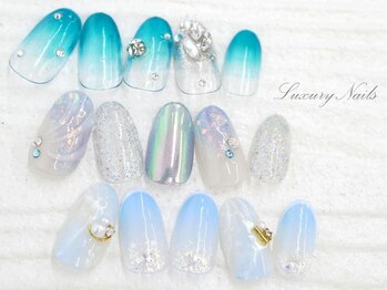 ラグジュアリーネイルズ オオミヤ(Luxury Nails Omiya)の写真/妥協のないご褒美ネイルの完成☆決まったデザインでなく、自分が描く[やりたいデザイン]を形にしてくれる！