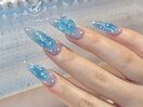 水色チークネイル
