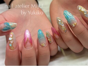 ネイル アトリエ ミジュ(nail atelier MijU)/マーメイドデザイン♪