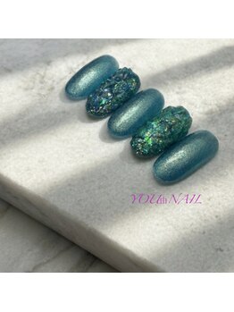 ユウネイル(YOU由NAIL)/宝石マグネットクラッシュネイル