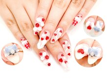 ネイルコレクション ピンク(Nail Collection Pink)/長さ出ジェル＋キャラ☆ハチワレ