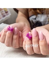 ナチュラルなスカルプにリボン！