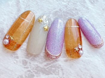 ラルネイル 大宮(Lull. nail)/#秋冬ネイル #星 #マグネット