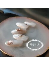 ホーミーネイルズ アットオフザリップパーク(HOMIE Nails at off the Lip park)/大人ニュアンスネイル