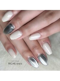 ホワイト×グリーンマグネット