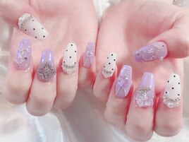 ワンホンネイル/パープルネイル