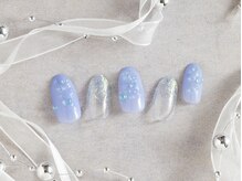 パープルの爪屋/梅雨のつぶつぶネイル